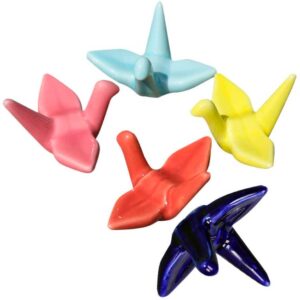 Apoyapalillos con forma de grulla de origami